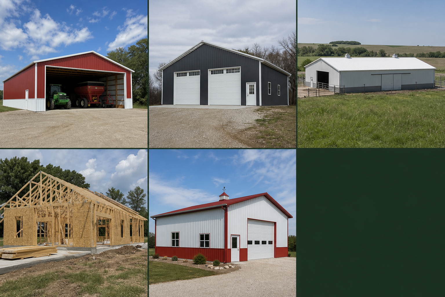Agricultural building in a rural field