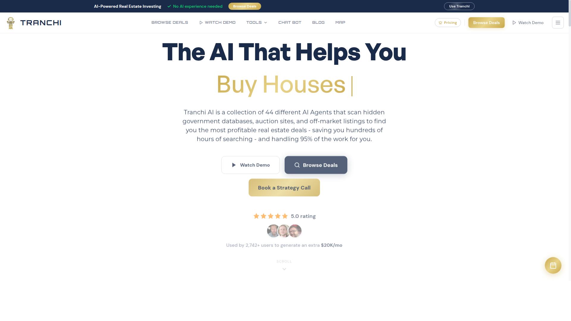 Tranchi AI website